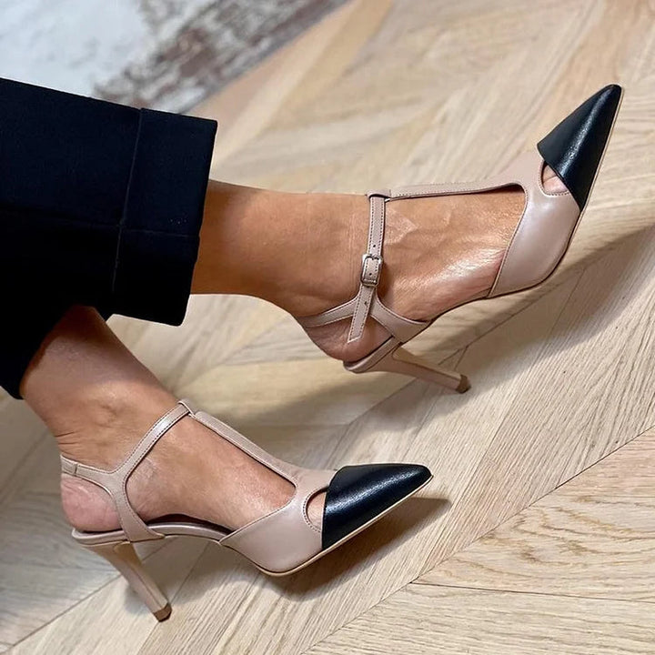 MIRELLA | Décolleté Elegante a Punta Dritta Bicolore per uno Stile Sofisticato