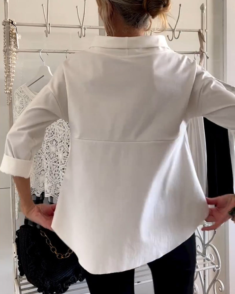 WIEBKE I BLUSA COMODA A MANICA 3/4