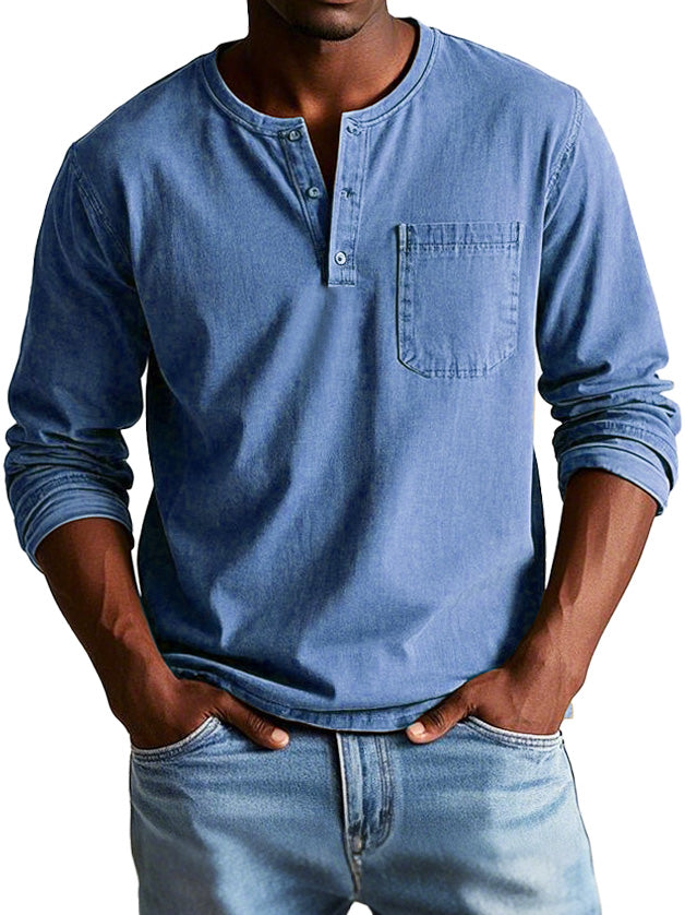 TOMMASO | CAMICIA VINTAGE A MANICHE LUNGHE QUALITA' PREMIUM