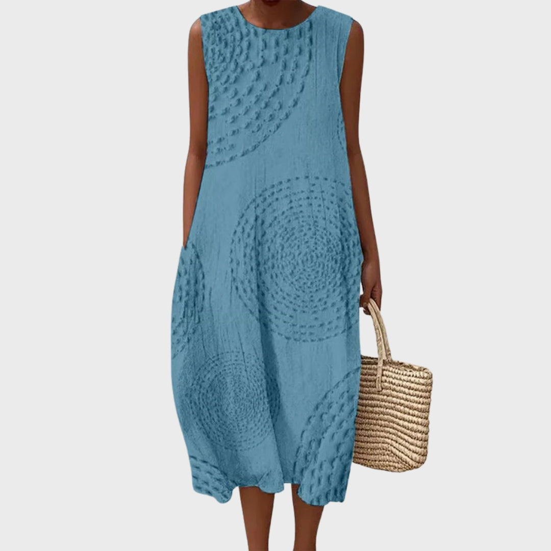 Flora | Abito in Cotone con Texture Sottile