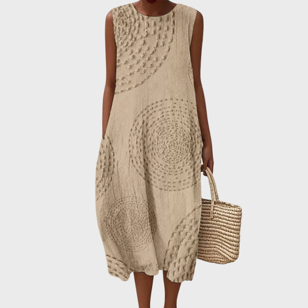Flora | Abito in Cotone con Texture Sottile