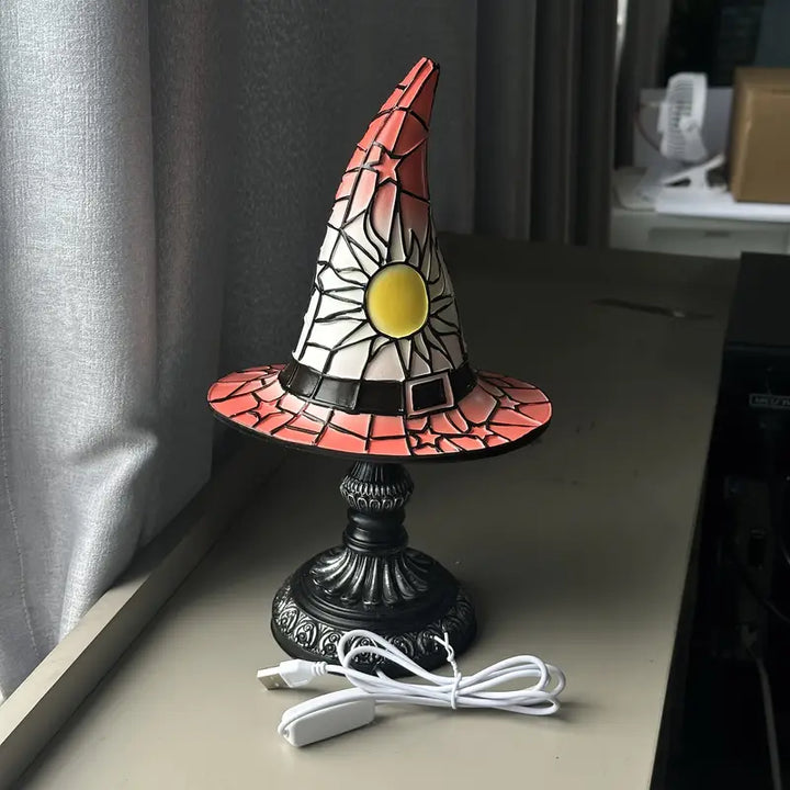 Lampada a Vetro a Forma di Cappello da Strega