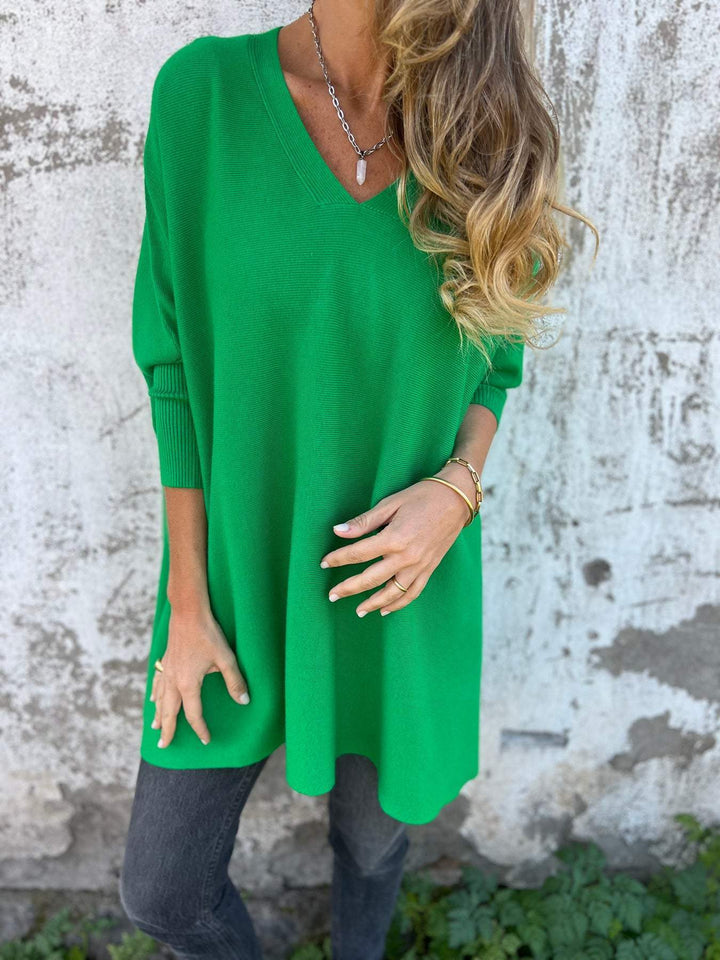 Céline | Maglione Oversize con Collo a V Morbido
