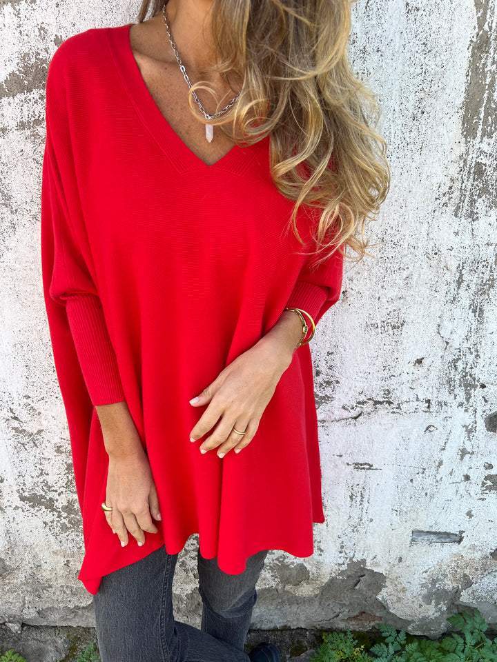 Céline | Maglione Oversize con Collo a V Morbido
