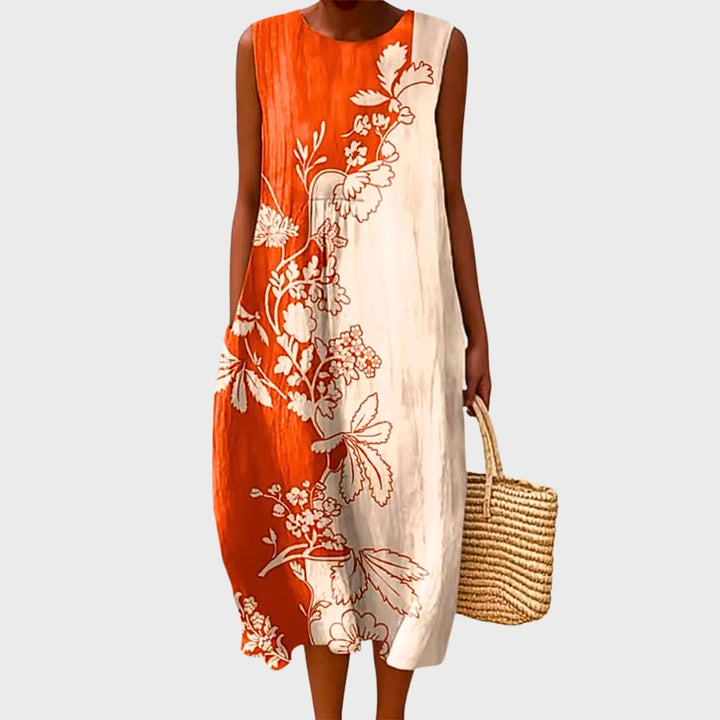 Irene | Vestito in Cotone Geometrico Vintage