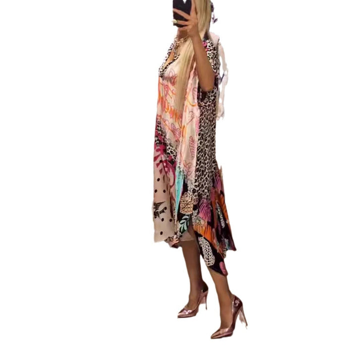 MILENA | Abito Casual con Stampa Artistica per Comfort Estivo e Stile Unico