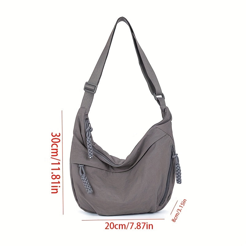 Borsa a Tracolla Elegante in Nylon da Donna