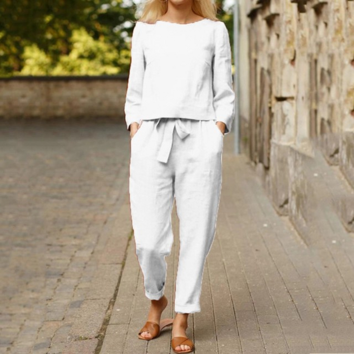 Lianne™ | Set Estivo Confortevole con Blusa che Copre la Pancia