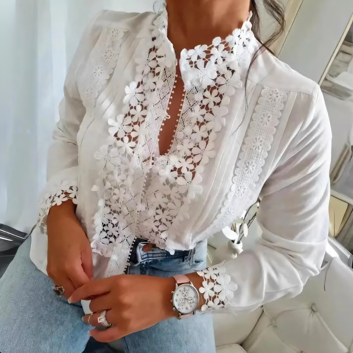 Marga | Blusa in Pizzo Floreale