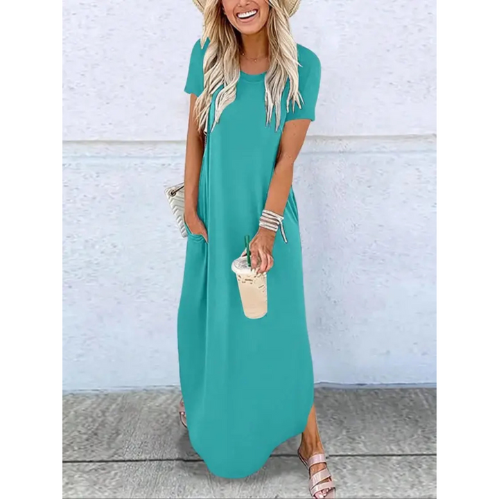 RELNA™ – Abito Maxi Estivo Casual con Collo Rotondo