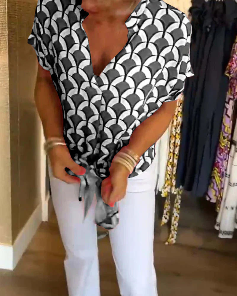 SOLVEIG CAMICIA STAMPATA ELEGANTE
