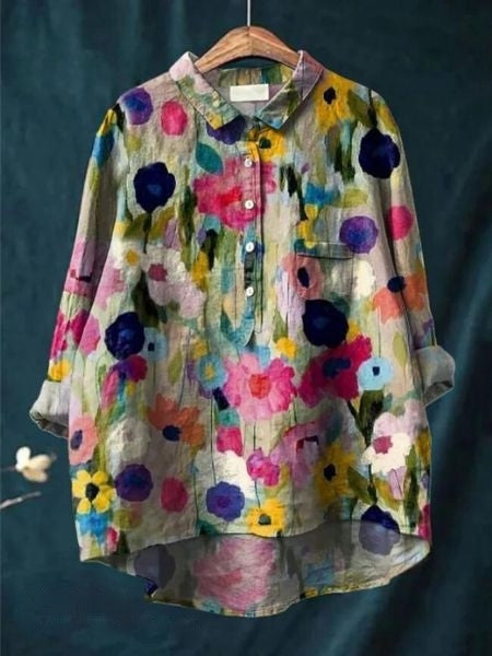SERAPHINA I RETRO-BLOUSE FIORITE