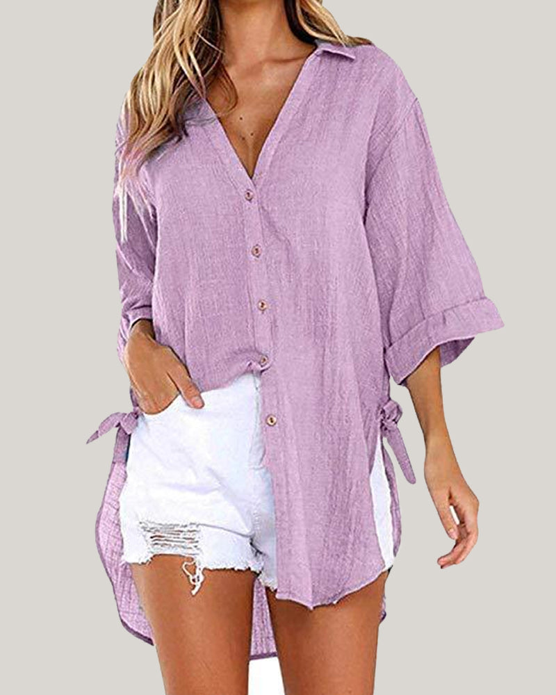Camicia con Lacci ai Fianchi