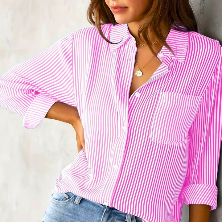 Blusa casual a righe per donne