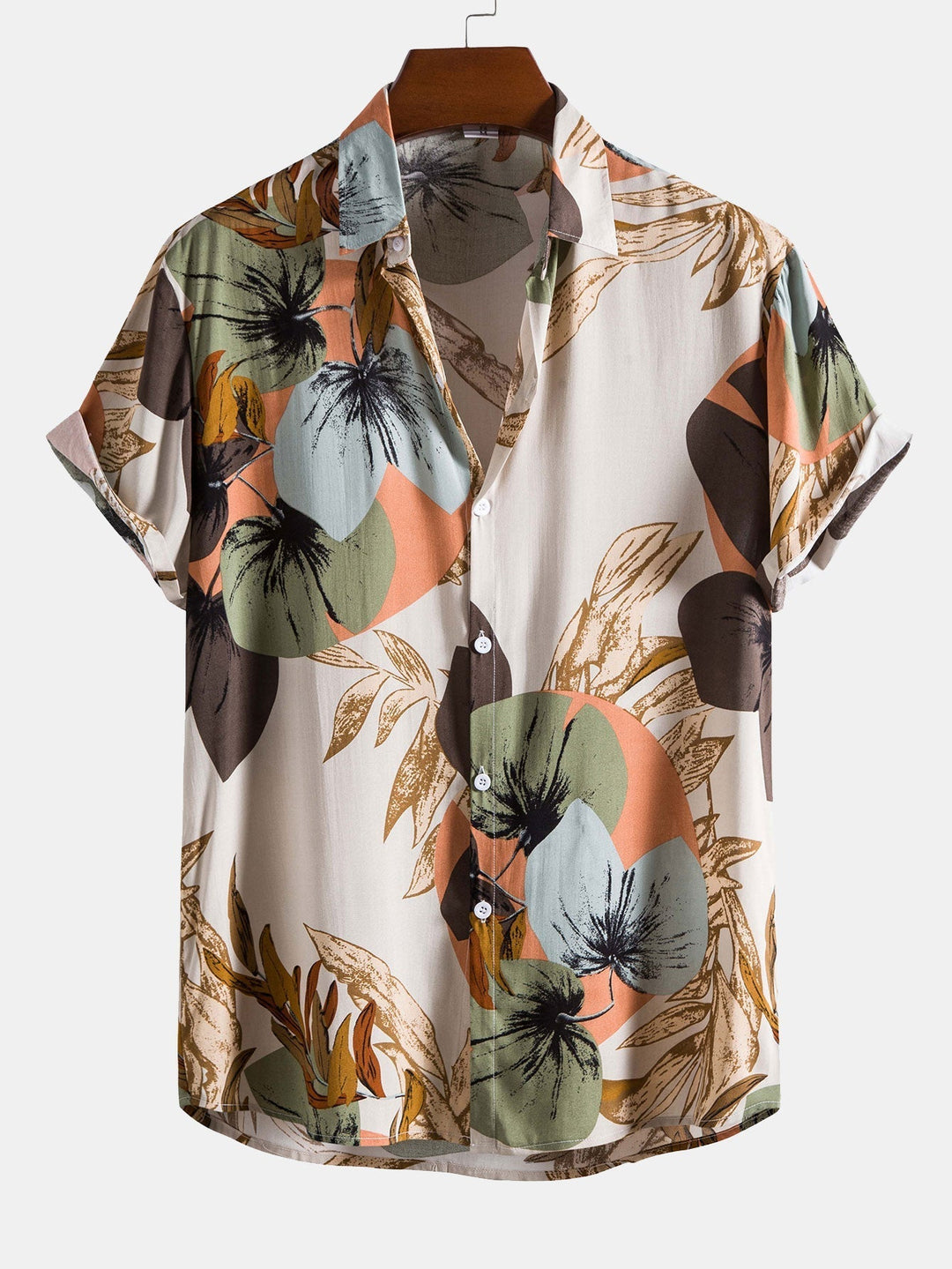 Jobe | Camicia con Stampa Tropicale e Pantaloni Corti in Cotone Testurizzato da 5"