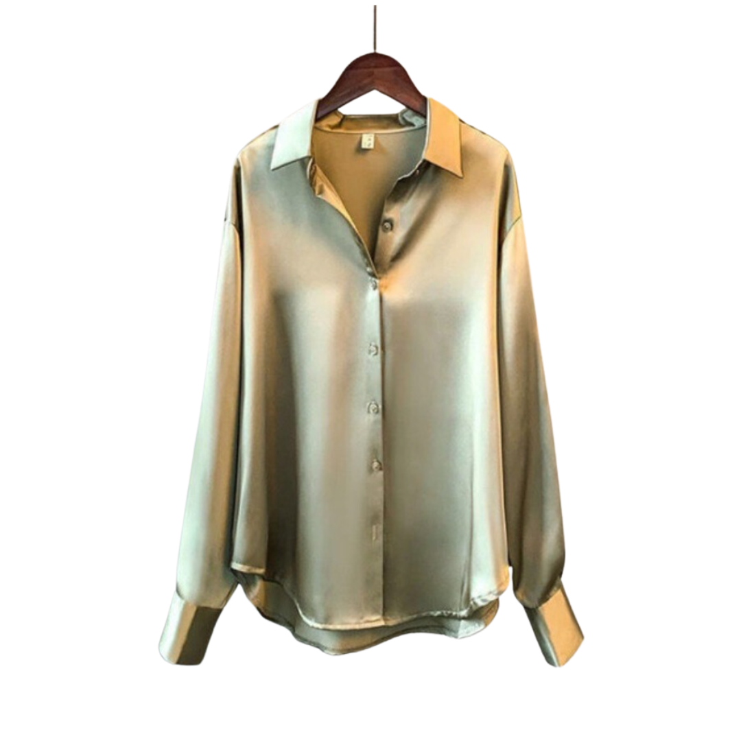 EDEN I CAMICIA IN SATIN A MANICA LUNGA