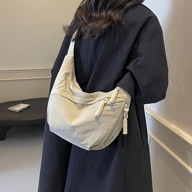 Borsa a Tracolla Elegante in Nylon da Donna