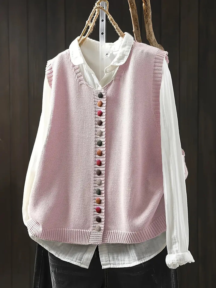 Sofia™ | Gilet Senza Maniche In Maglia