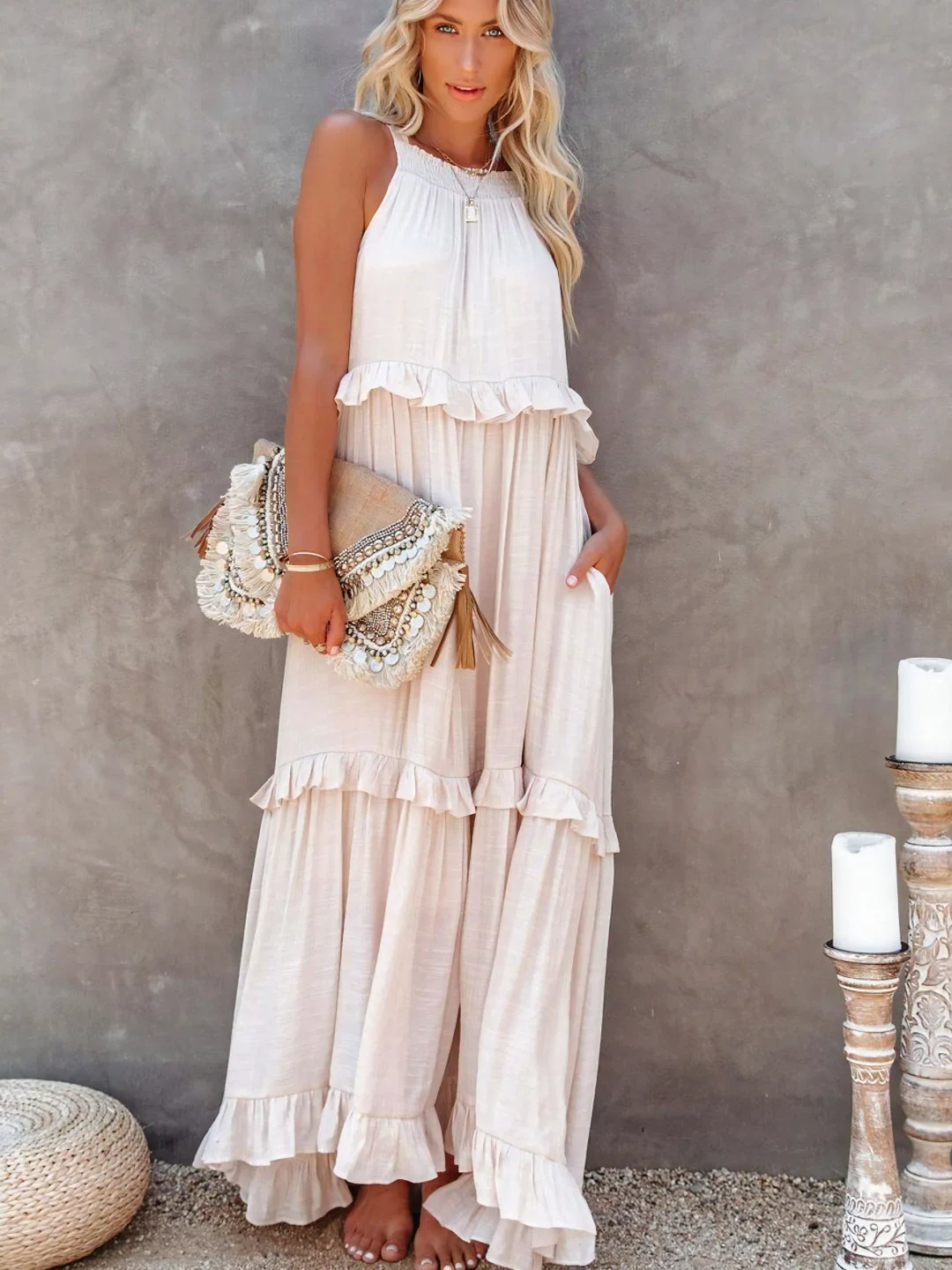 Elsie | Abito Maxi con Volant