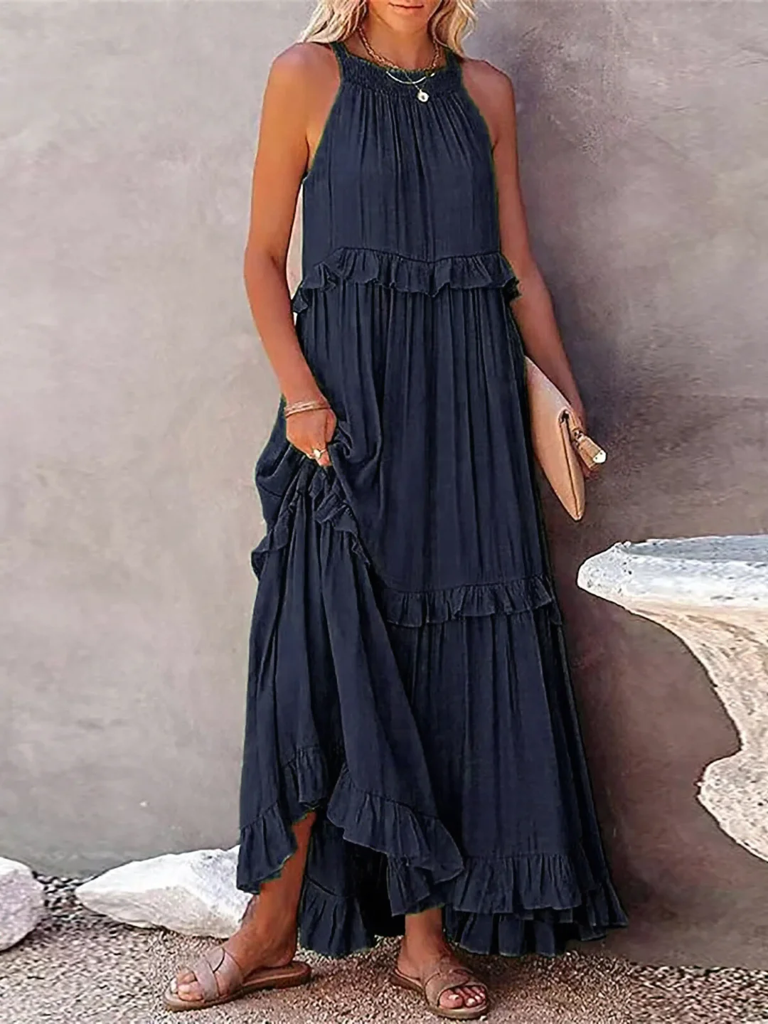 Elsie | Abito Maxi con Volant