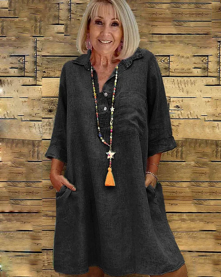 Diorabel – Abito Tunica con Collo Camicia Casual