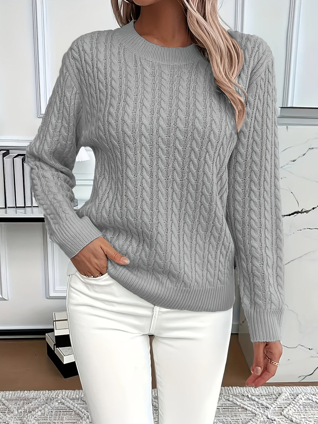 Antonella - Maglione Casual a Girocollo Comodo