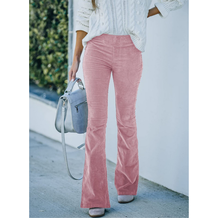 Chloe I Pantaloni a Zampa in Corduroy