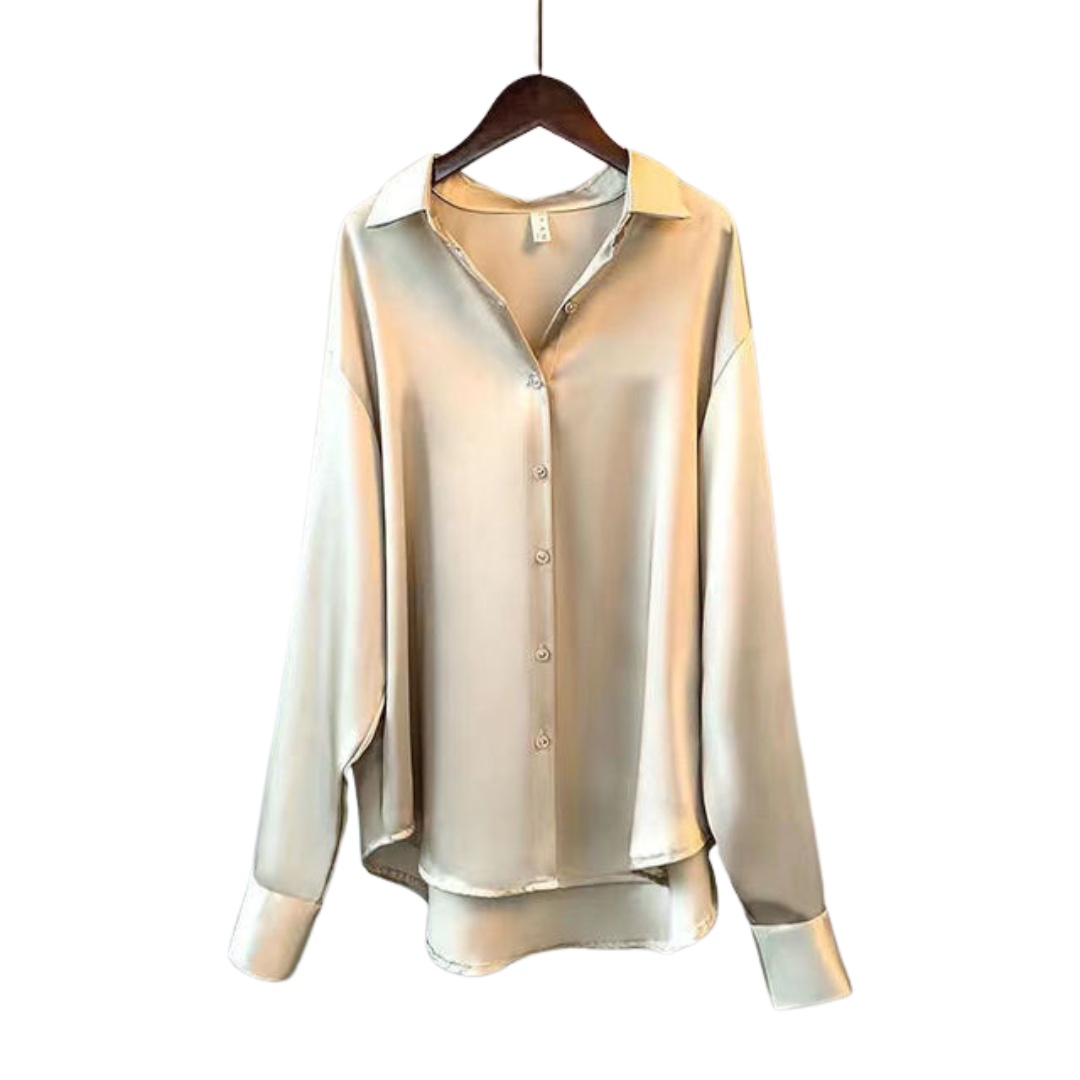 EDEN I CAMICIA IN SATIN A MANICA LUNGA