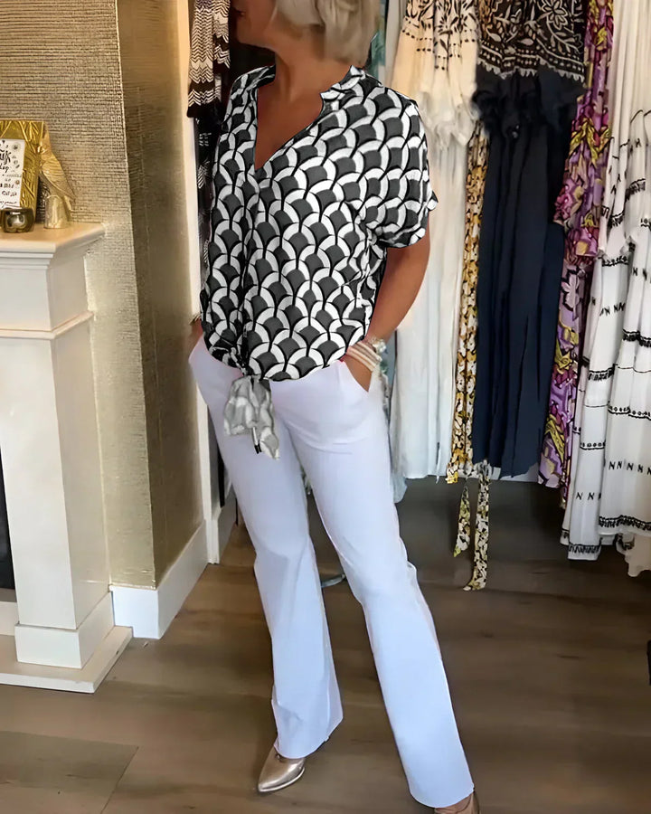 SOLVEIG CAMICIA STAMPATA ELEGANTE