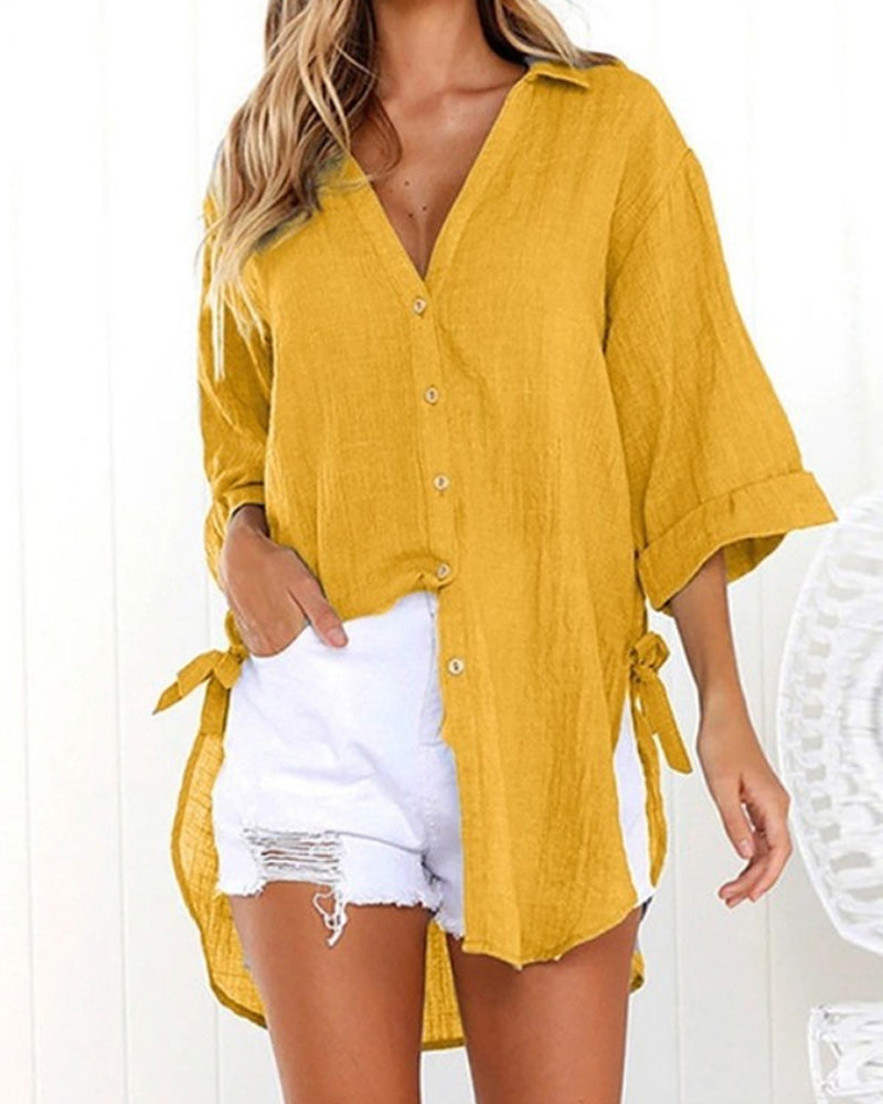 Camicia con Lacci ai Fianchi