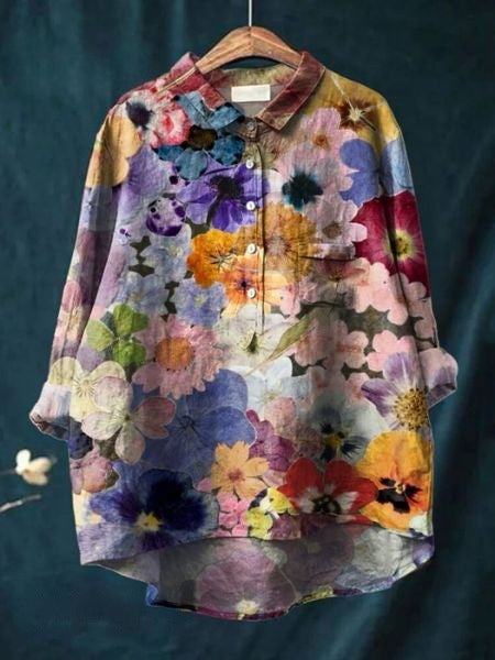 SERAPHINA I RETRO-BLOUSE FIORITE
