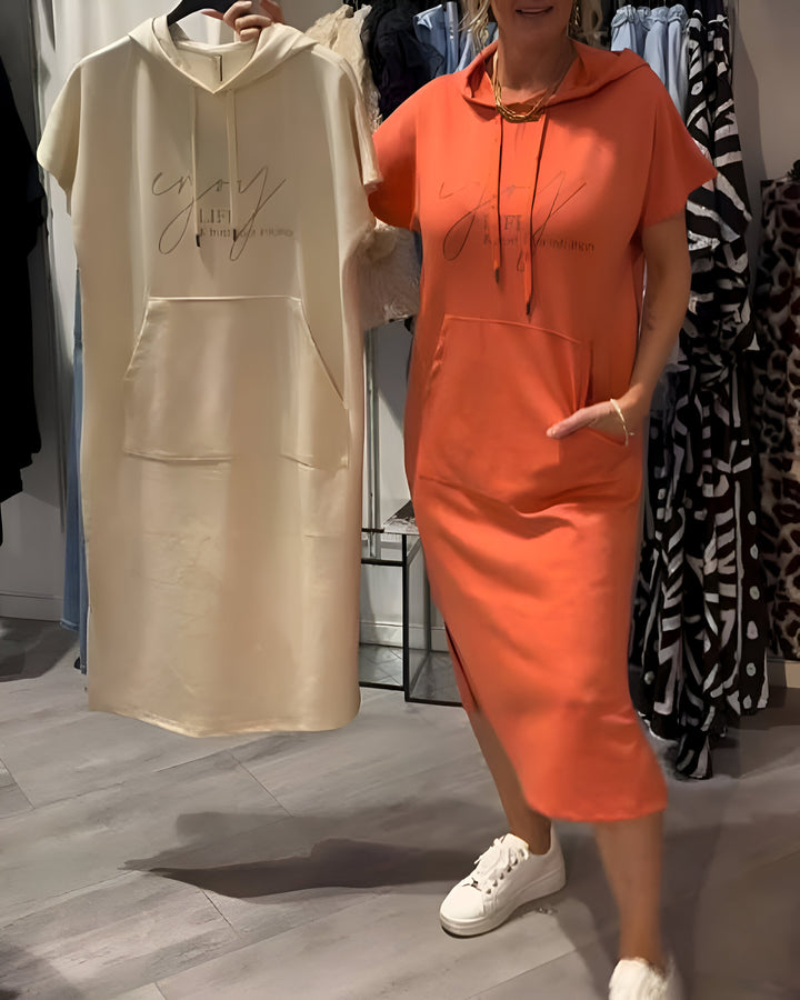 Saskia™ | Abito con Cappuccio Casual