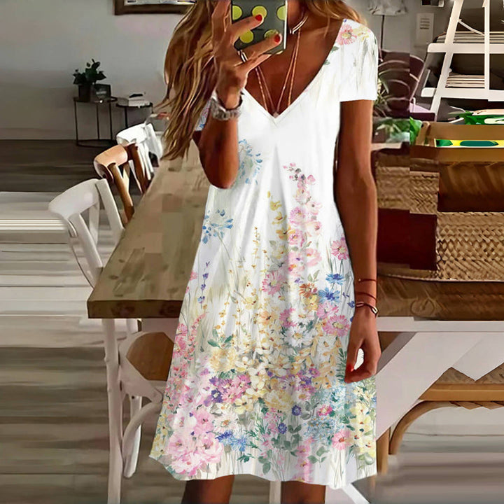 Abito Casual con Stampa Floreale