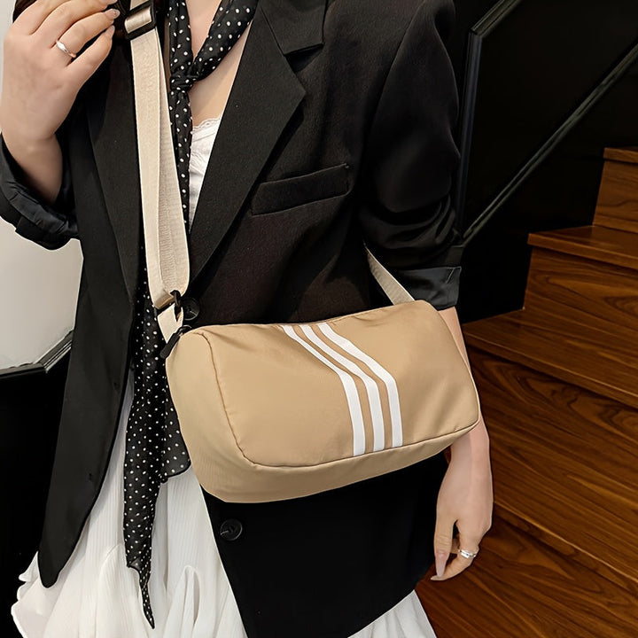 Borsa a Tracolla Casual a Righe da Donna