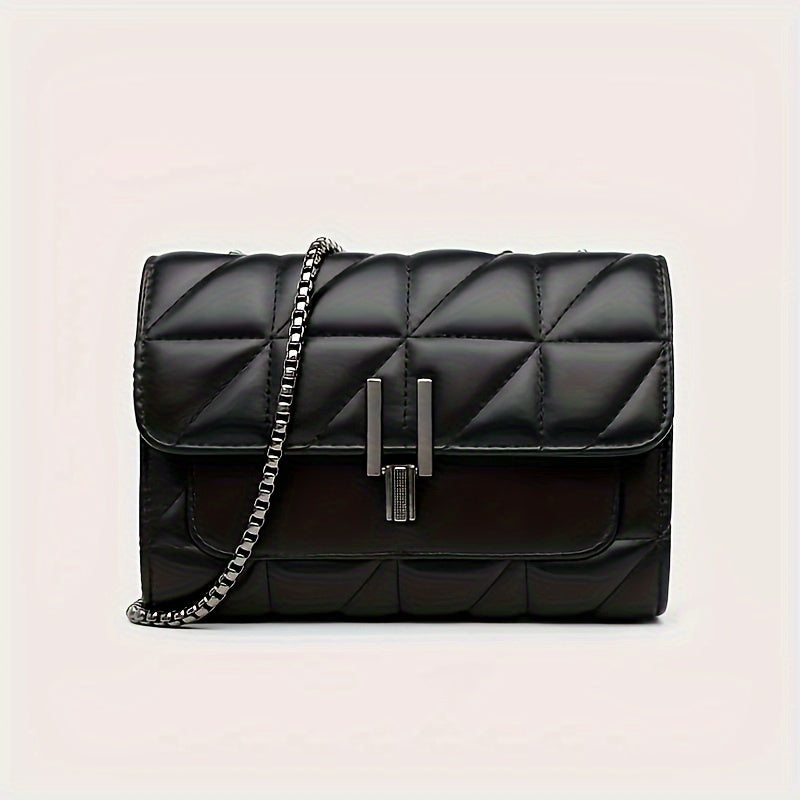 Borsa a Tracolla Mini Tartan Elegante Nera