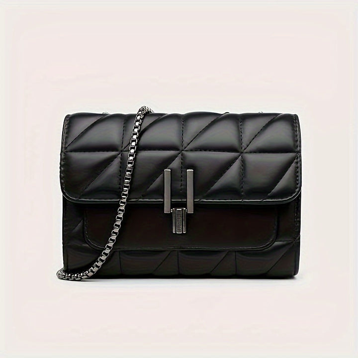 Borsa a Tracolla Mini Tartan Elegante Nera