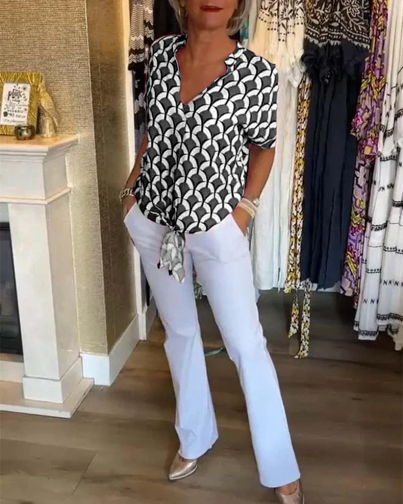 SOLVEIG I BLUSA STILOSA STAMPATA