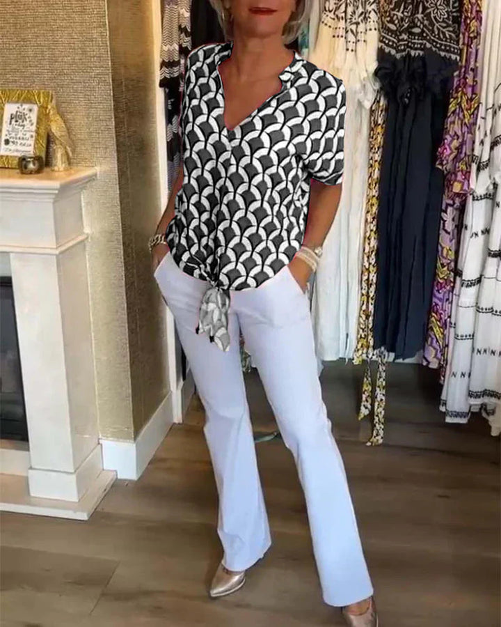 SOLVEIG CAMICIA STAMPATA ELEGANTE