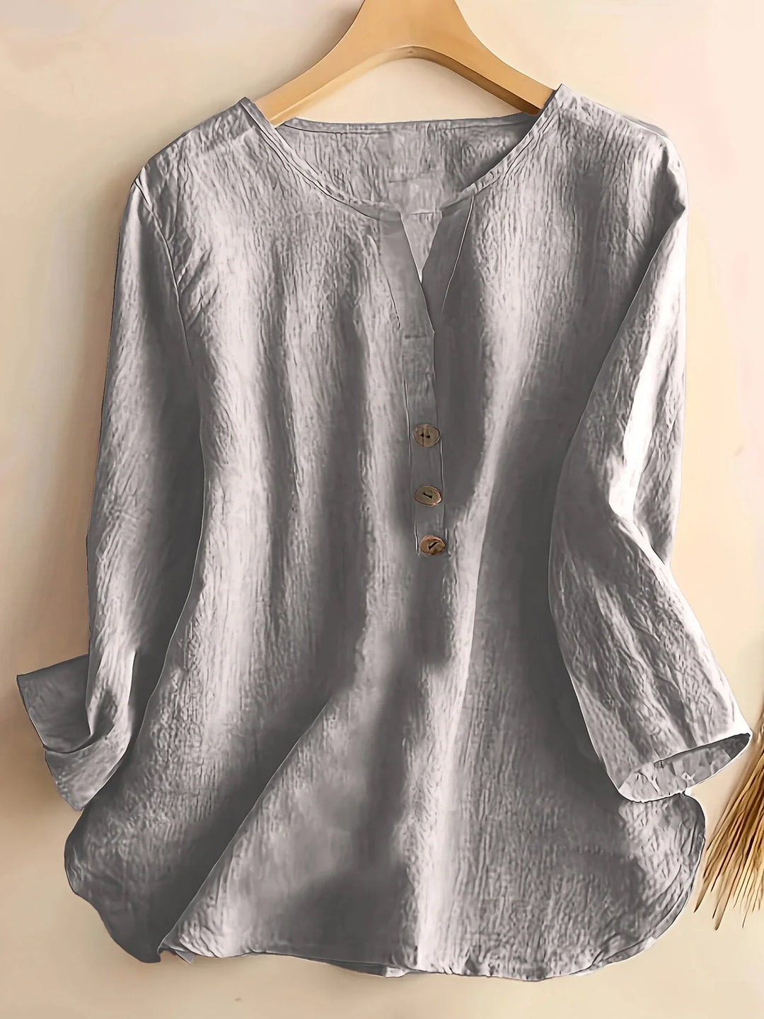 Mykaela – Blusa Casual in Cotone e Lino