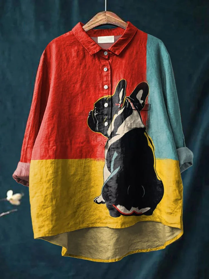 Chloe | T-shirt con Disegno Artistico di Cane