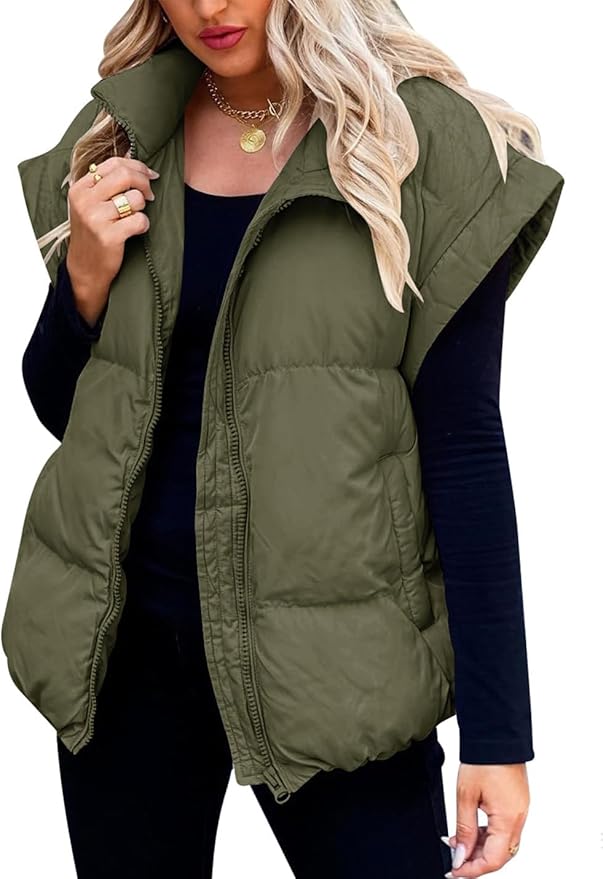 Charlotte™ - Giacca Puffer Calda e Morbida a Maniche Corte Monocromatica