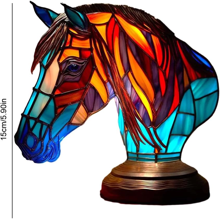 Illuminazione per Cavallo in Vetro Sagomato