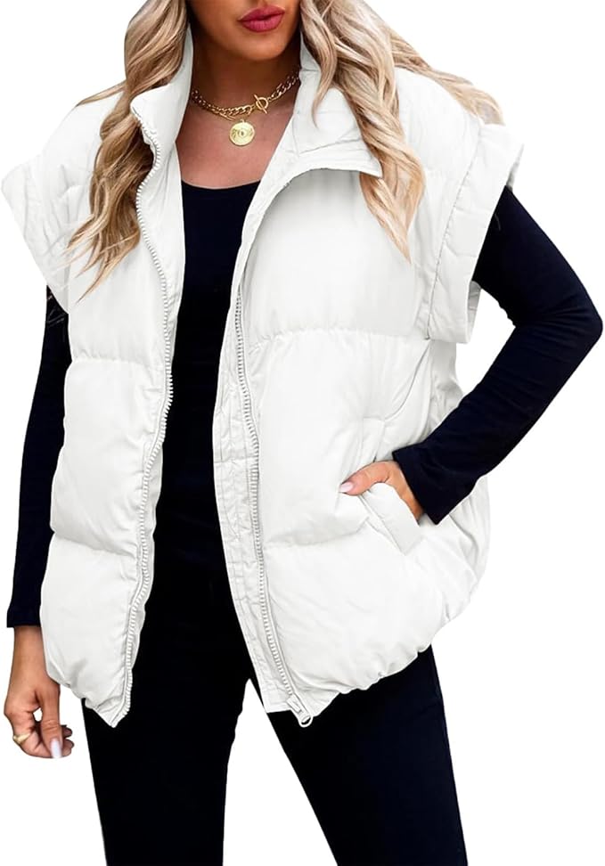 Charlotte™ - Giacca Puffer Calda e Morbida a Maniche Corte Monocromatica