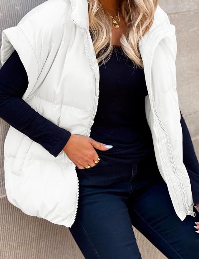 Charlotte™ - Giacca Puffer Calda e Morbida a Maniche Corte Monocromatica