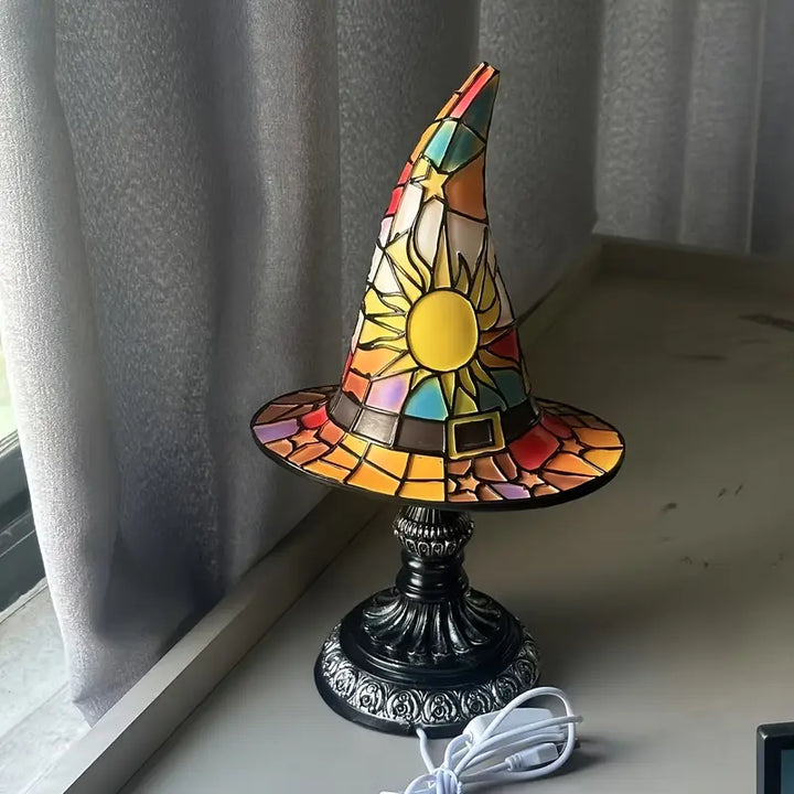 Lampada a Vetro a Forma di Cappello da Strega