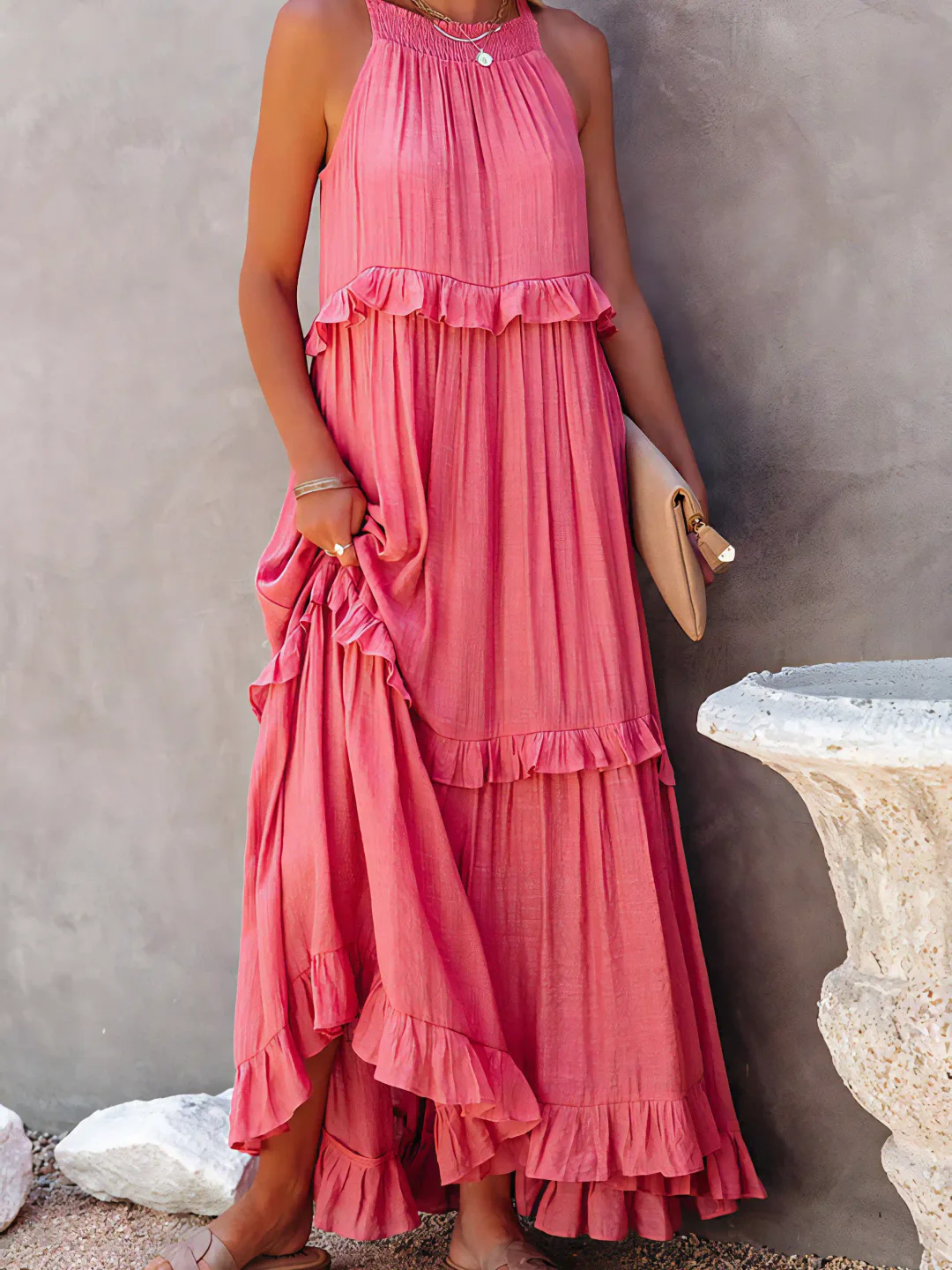 Elsie | Abito Maxi con Volant