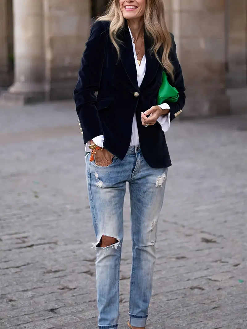 Savannah™ - Blazer Elegante in Velluto