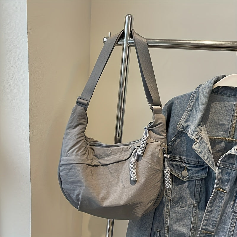 Borsa a Tracolla Elegante in Nylon da Donna
