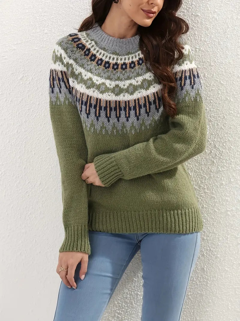 Maglione alla moda da donna con motivo