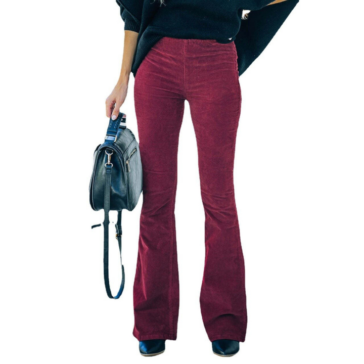 Chloe I Pantaloni a Zampa in Corduroy